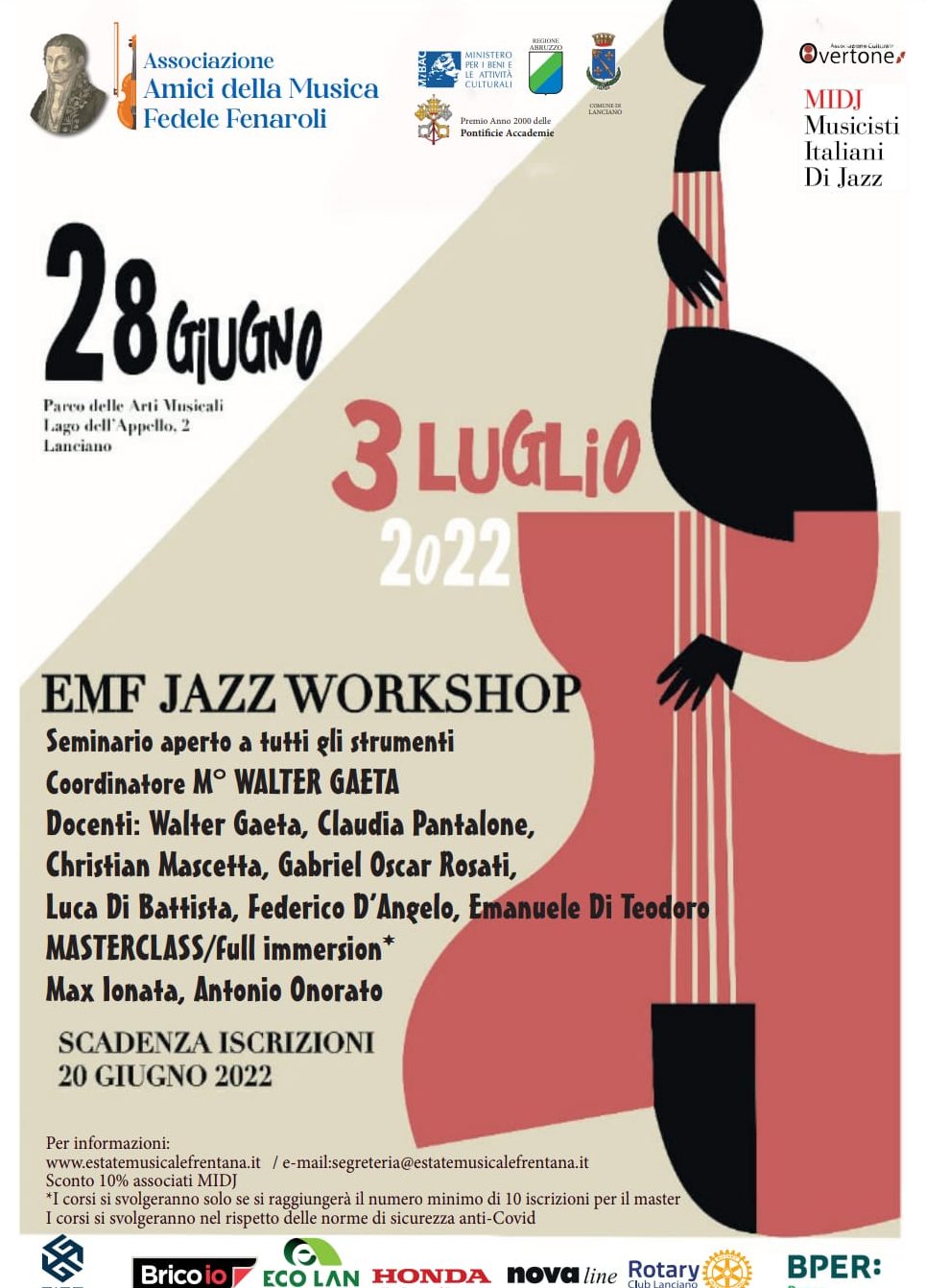 Locandina Jazz Workshop Lanciano 2022
